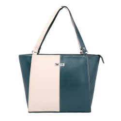 Beau Design Stylish  Green Color Imported PU Leather Tote Handbag With For Women's/Ladies/Girls